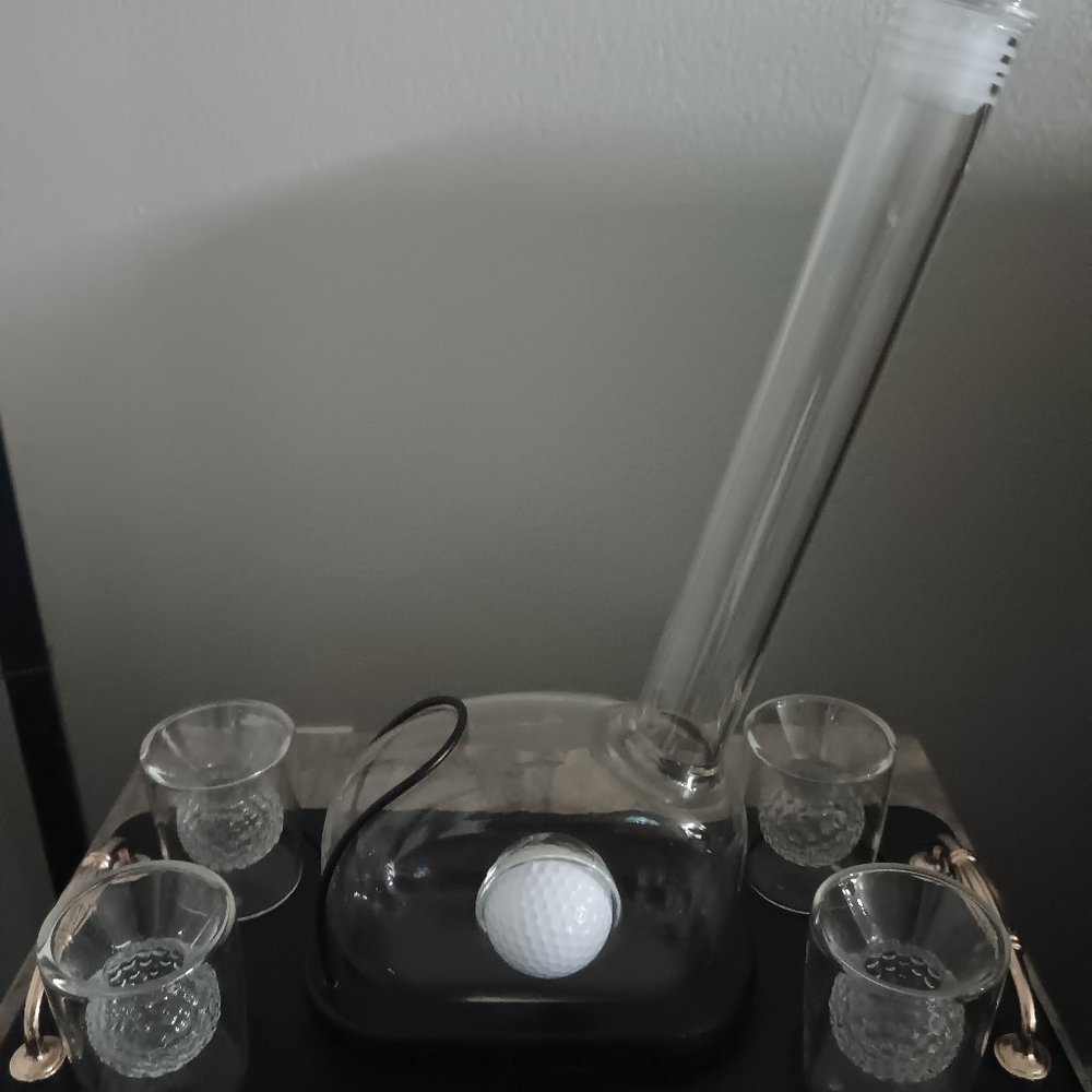 Golf whiskey Decanter set